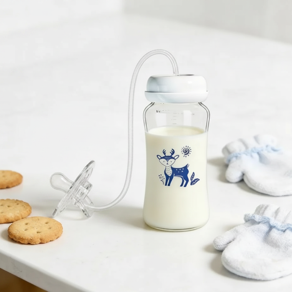 Tétine et biscuits au même niveau